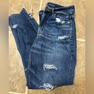 American Eagle Outfitters Blue Denim with Embroidery